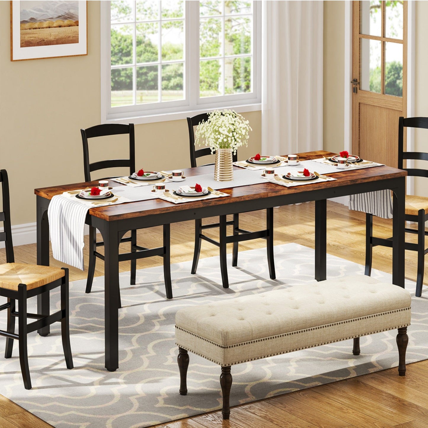 Rectangle Dining Table For 6 - 8 People