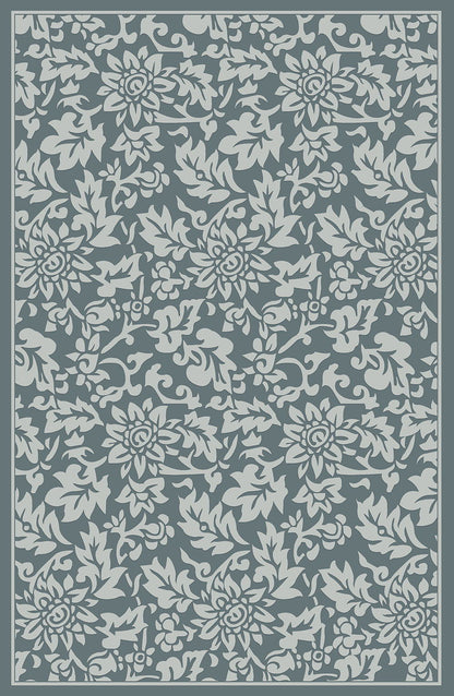 Macau - Non - Slip Accent Rug, Floral Charm