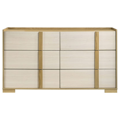 Lincoln - 6 Drawer Dresser - Natural / White