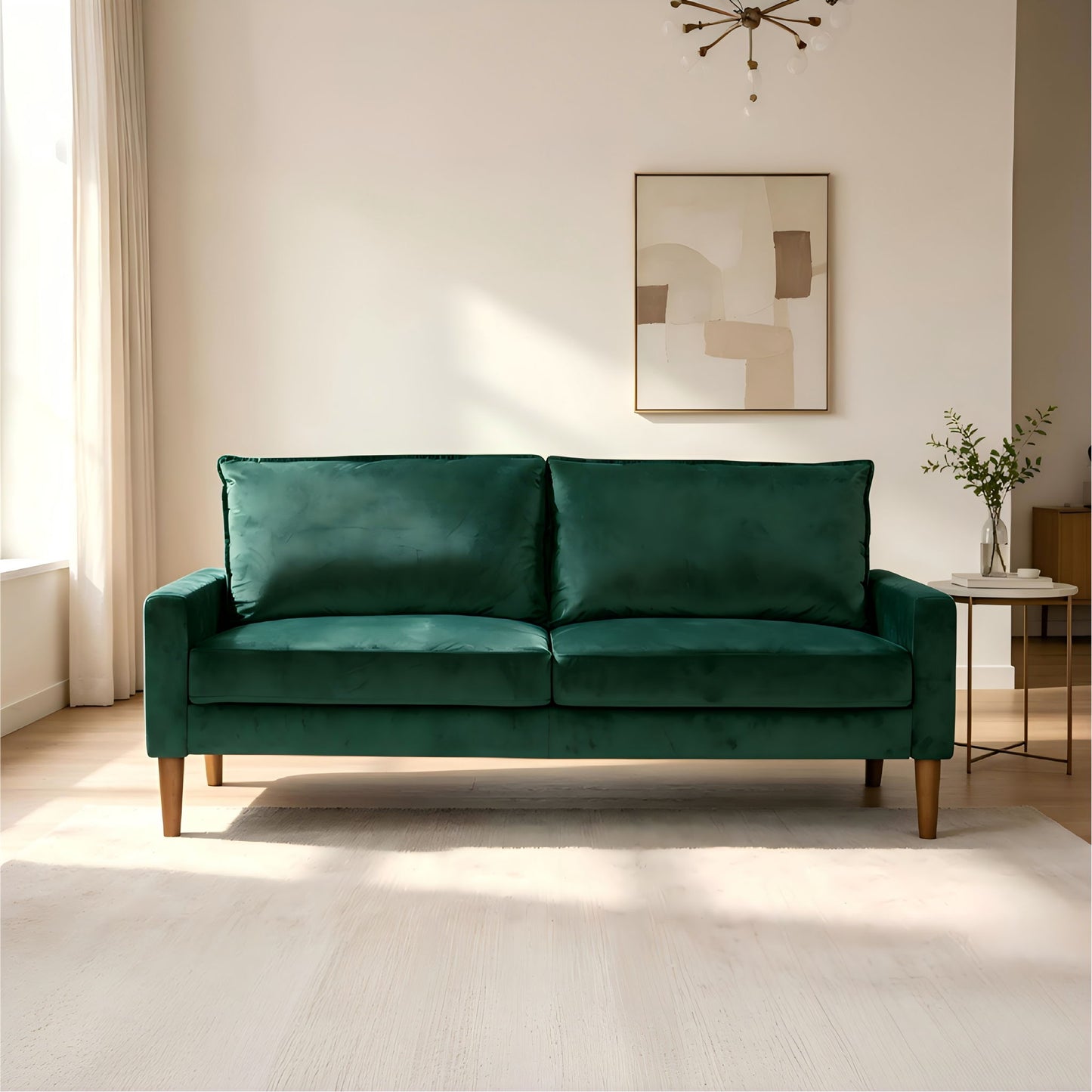 Upholstered Sofa, 3 Seater Couch For Living Room