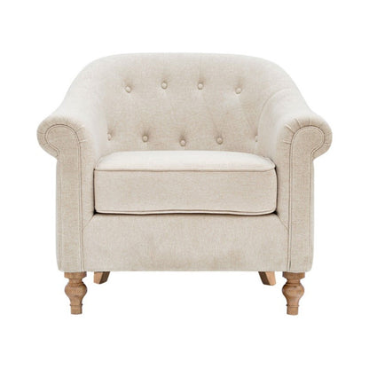 Fayette - Tufted Accent Arm Chair - Cream