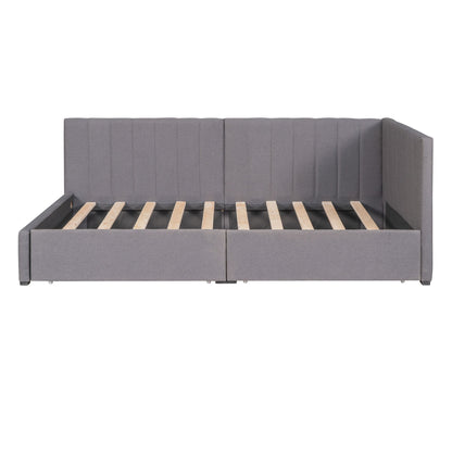 Upholstered Daybed, Sofa Bed Frame, No Box Spring Needed