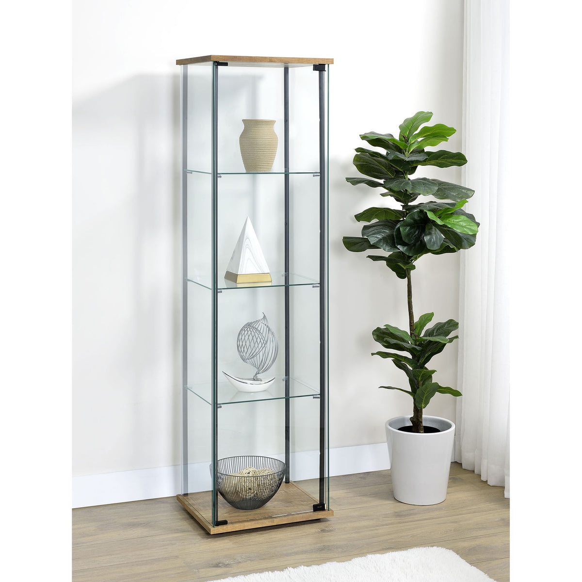 Crestwood - 3 Shelf Curio Cabinet