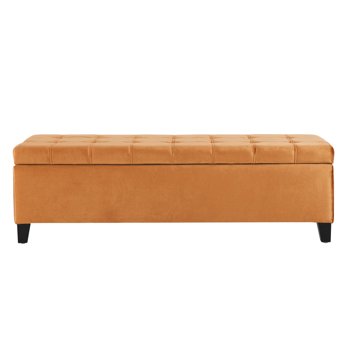 Wendover - Elegant Velvet Tufted Storage Bench With Lift-Up Top And Birch Wood Legs
