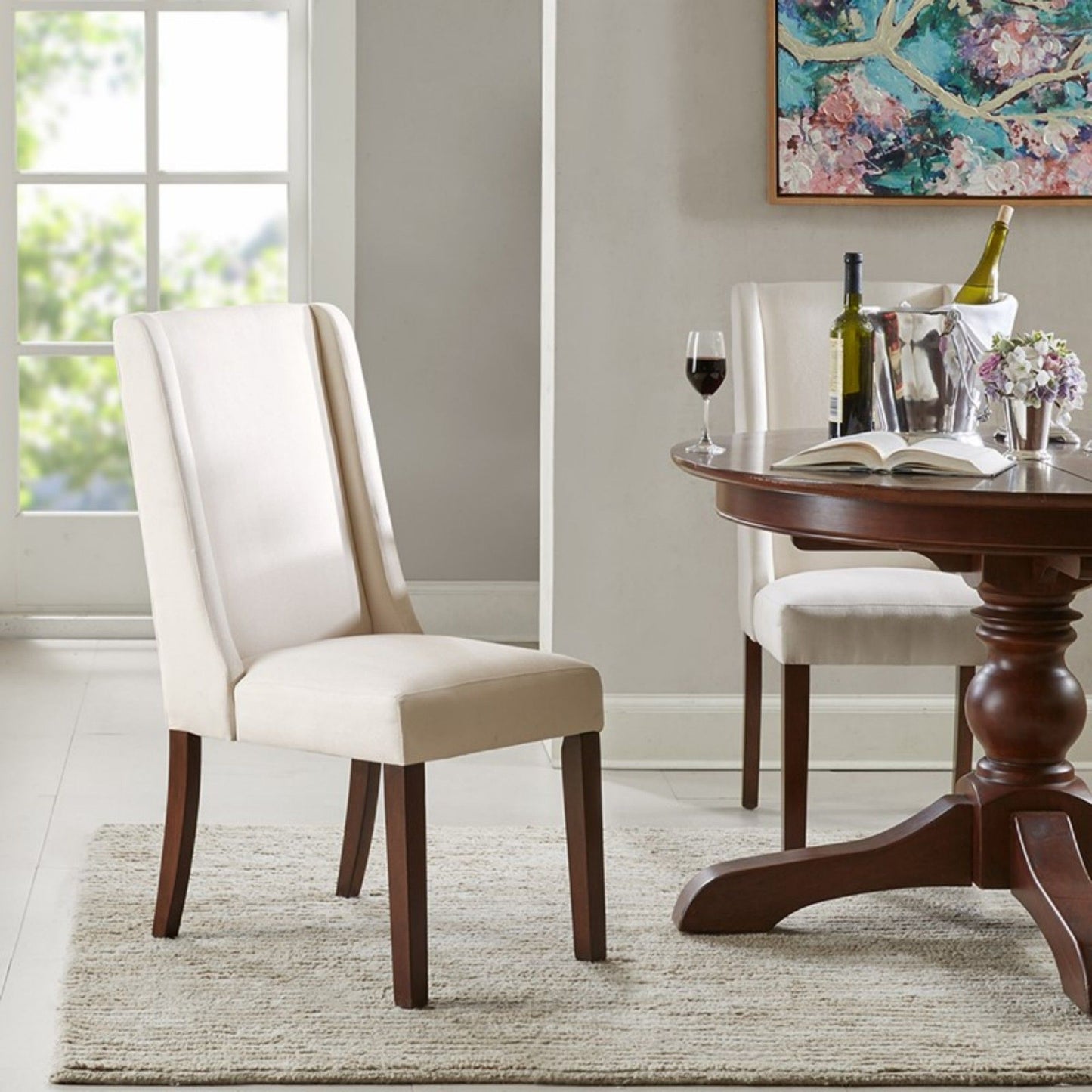 Brody - Wing Parson Dining Chair (Set of 2) - Cream