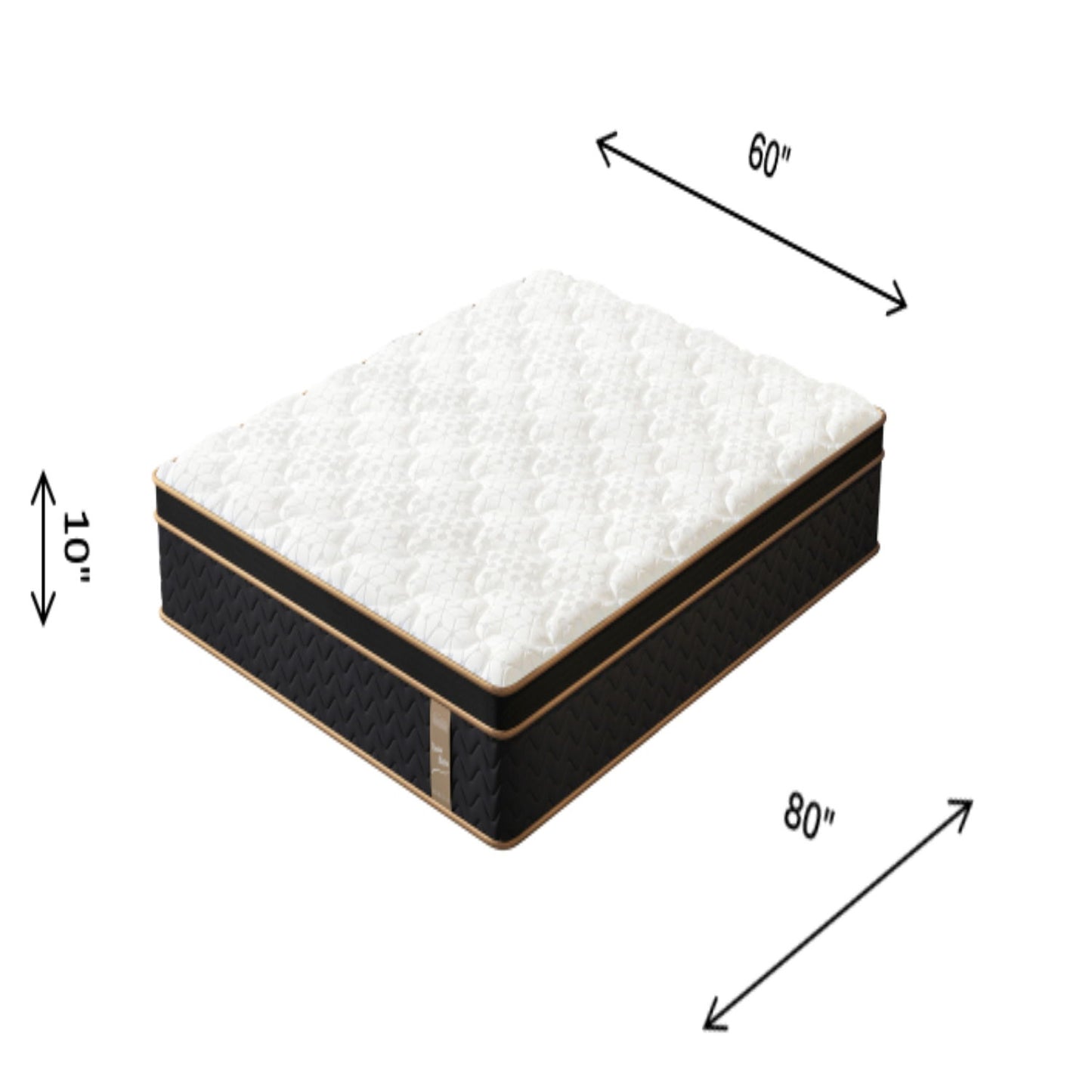 Plush Hybrid Mattresses With Gel Memory Foam, Individual Pocket Spring Motion Isolation Edge Support