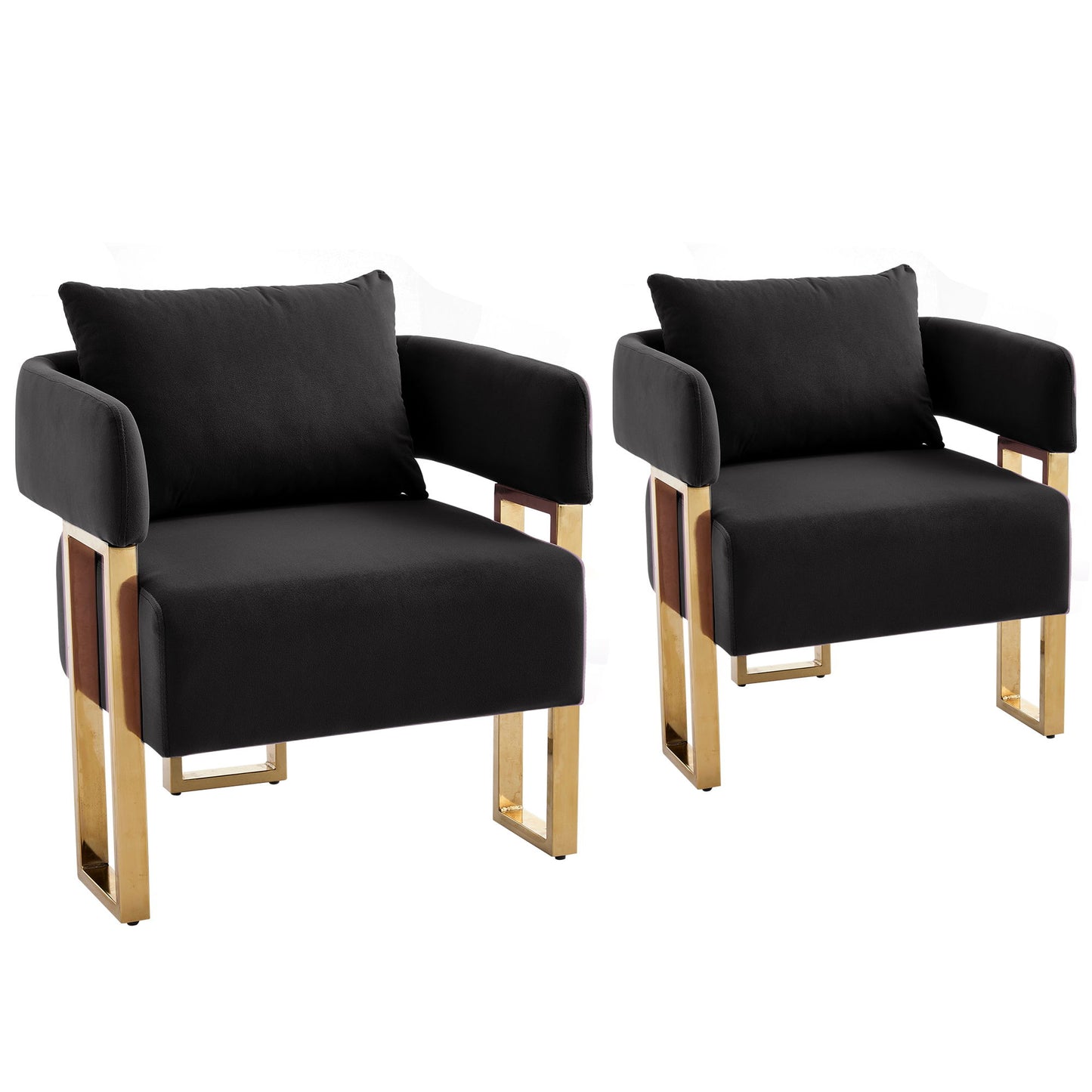 Modern Classic Design Decorative Chair Teddy Fleece Upholstered And Metal Foot