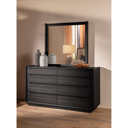 Bangor - 8 Drawer Dresser With Mirror Set - Black