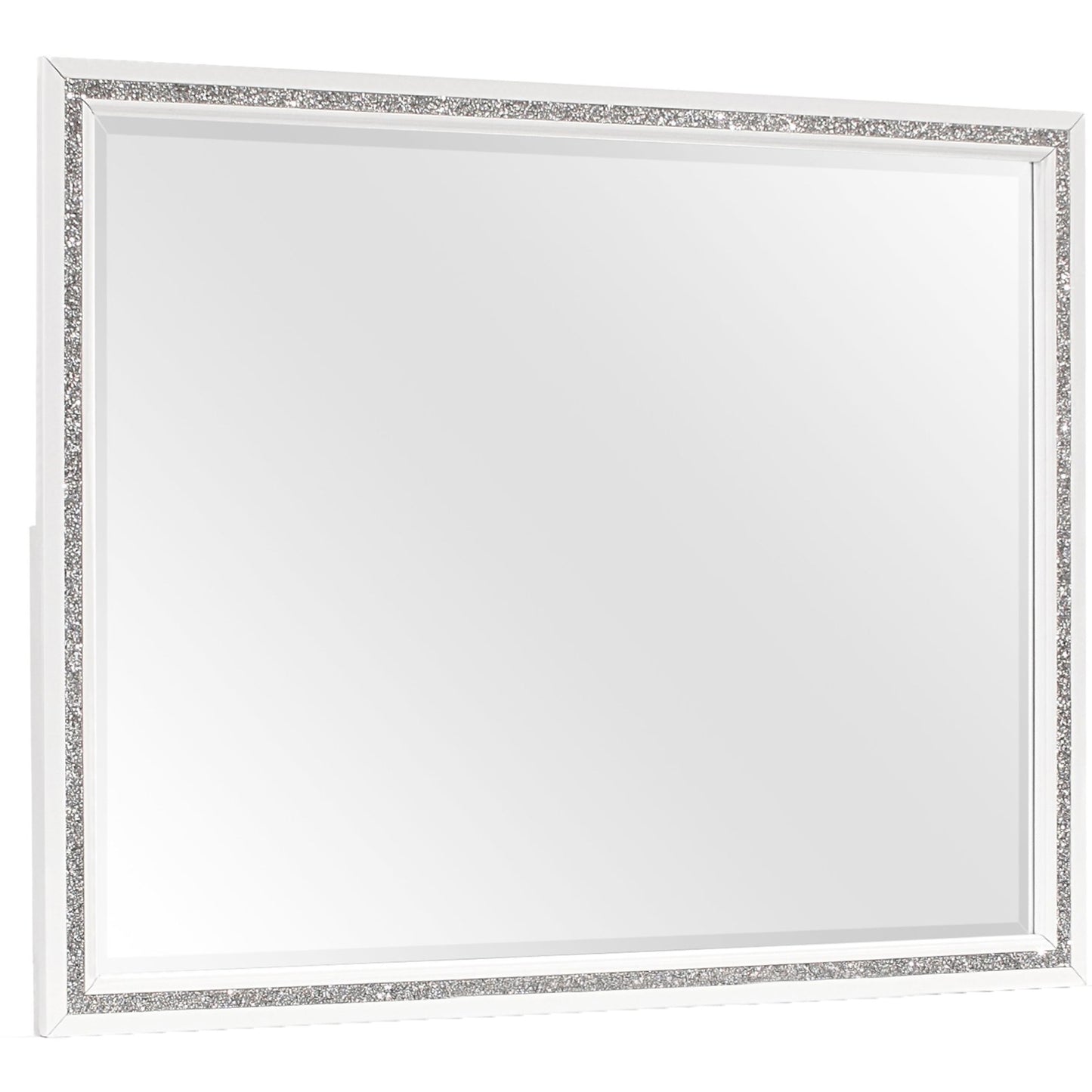 Almera - Glitter Mirror - White