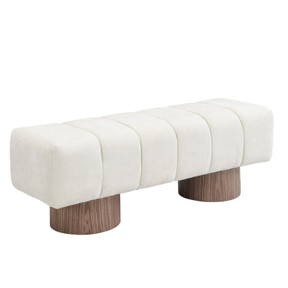 Upholstered Entryway Bench Ottoman