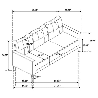 Heather - Track Arm Sofa Set