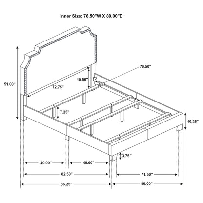 Copper - Eastern King Panel Bed - Beige