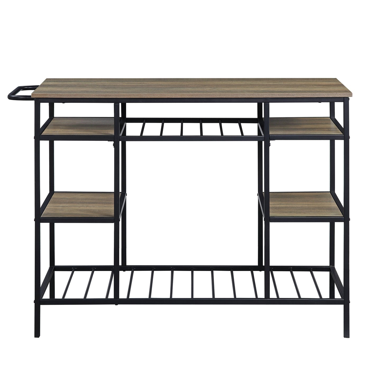 Lona - Kitchen Island - Rustic Oak / Black