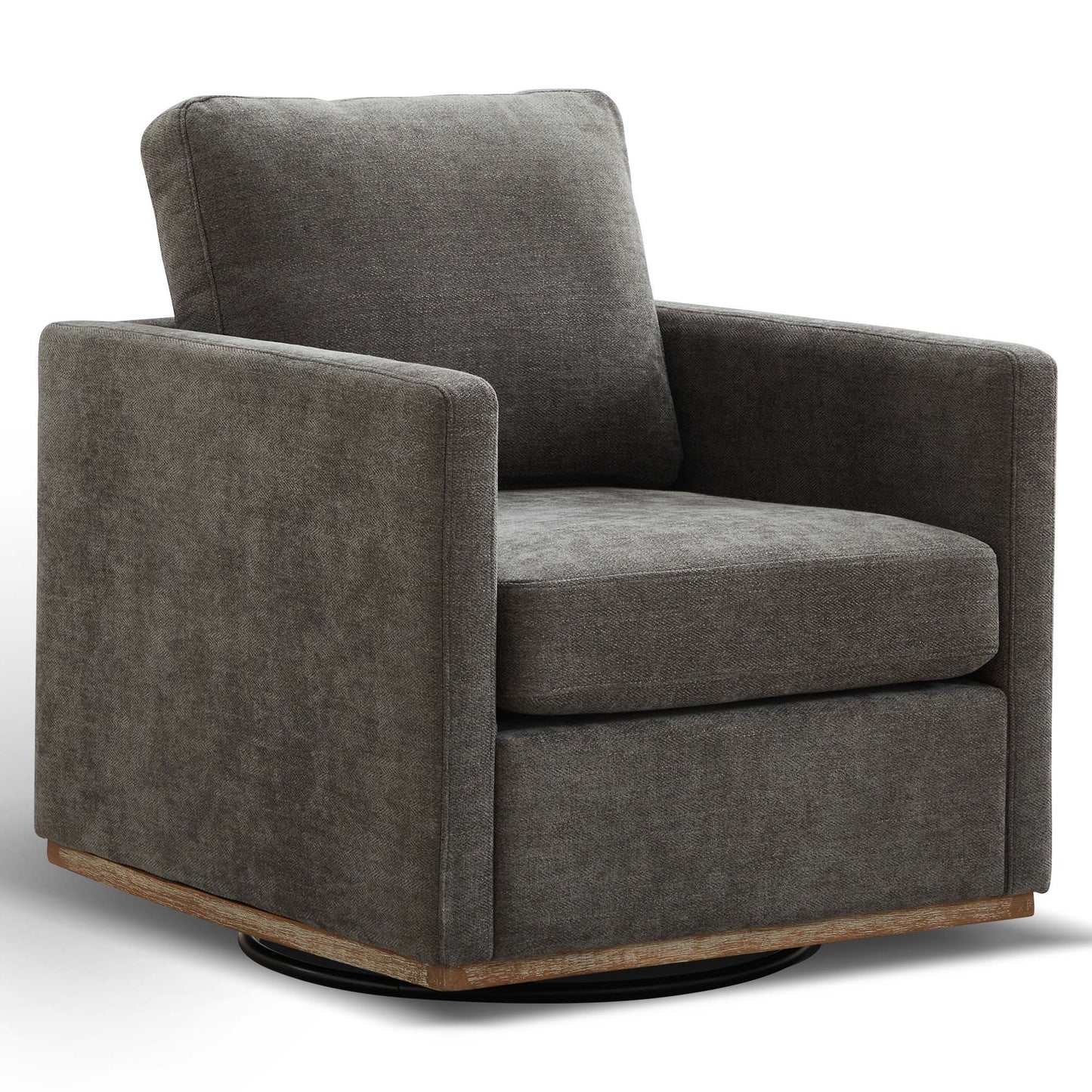 Square Upholstered Swivel Accent Chair