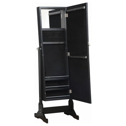 Radavera - Jewelry Cheval Mirror With Tilt Function - Black