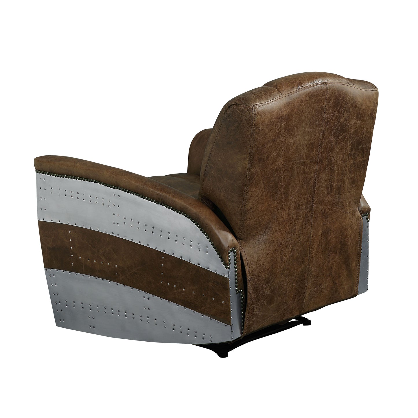 Brancaster - Recliner - Retro Brown Top Grain Leather & Aluminum