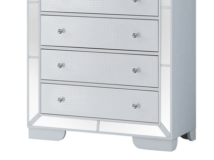 Sleek Contemporary Storage Chest - White