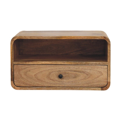 Curved Upper Slot Floating Nightstand