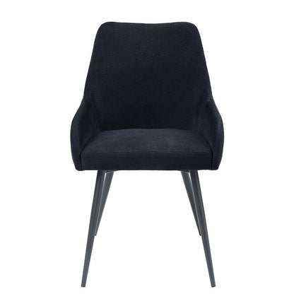 Zudora - Side Chair (Set of 2) - Black Linen