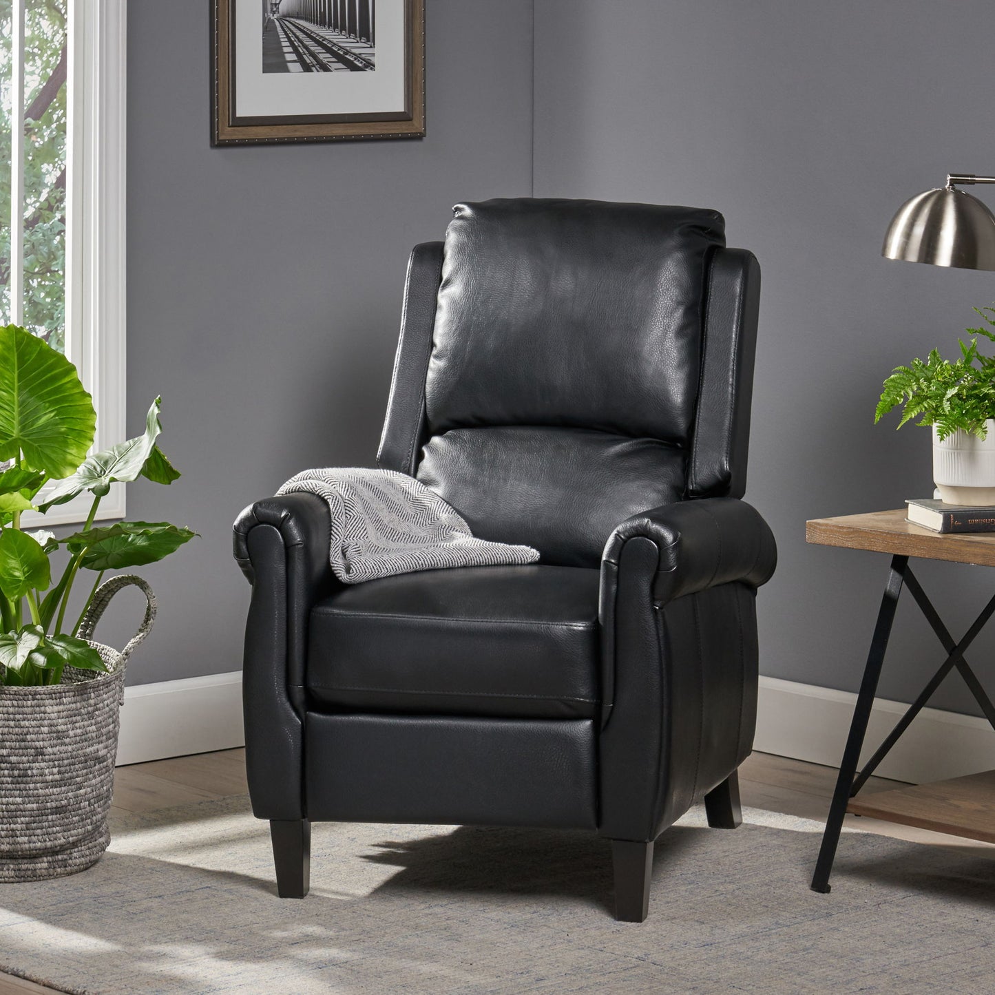Contemporary Push Back Recliner Chair