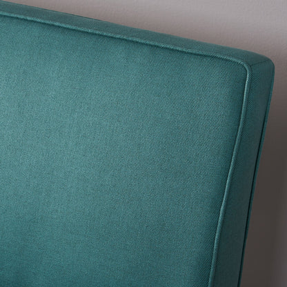 Contemporary Loveseat With Upholstered Fabric And Birch Wood Legs