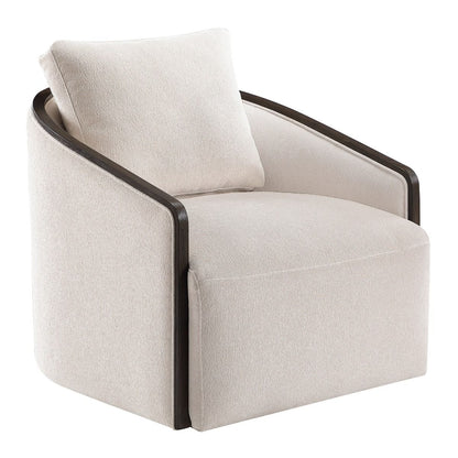 Lenora - Accent Chair With Swivel - Beige Chenille
