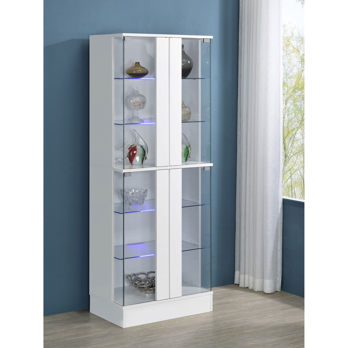 Gilbert - 4 Door LED Curio Display Cabinet