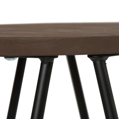 Simeon - Multifunctional Metal Stool With Wood Seat