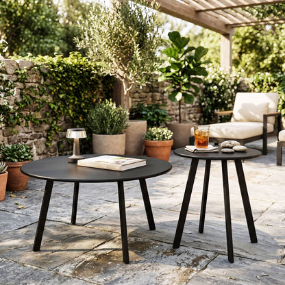 Round Nesting Coffee Table (Set of 2) - Black