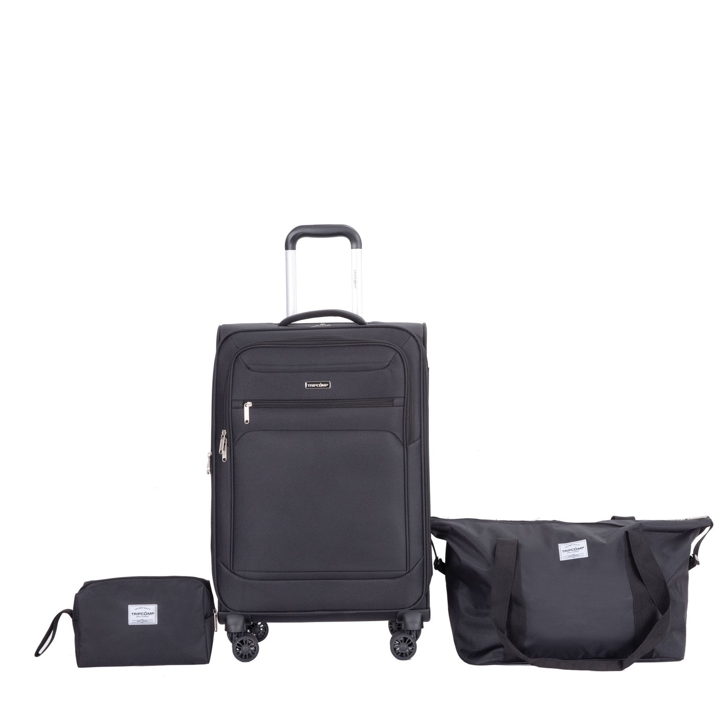 3 Piece Luggage Sets, Softshell Suitcase Spinner Wheels