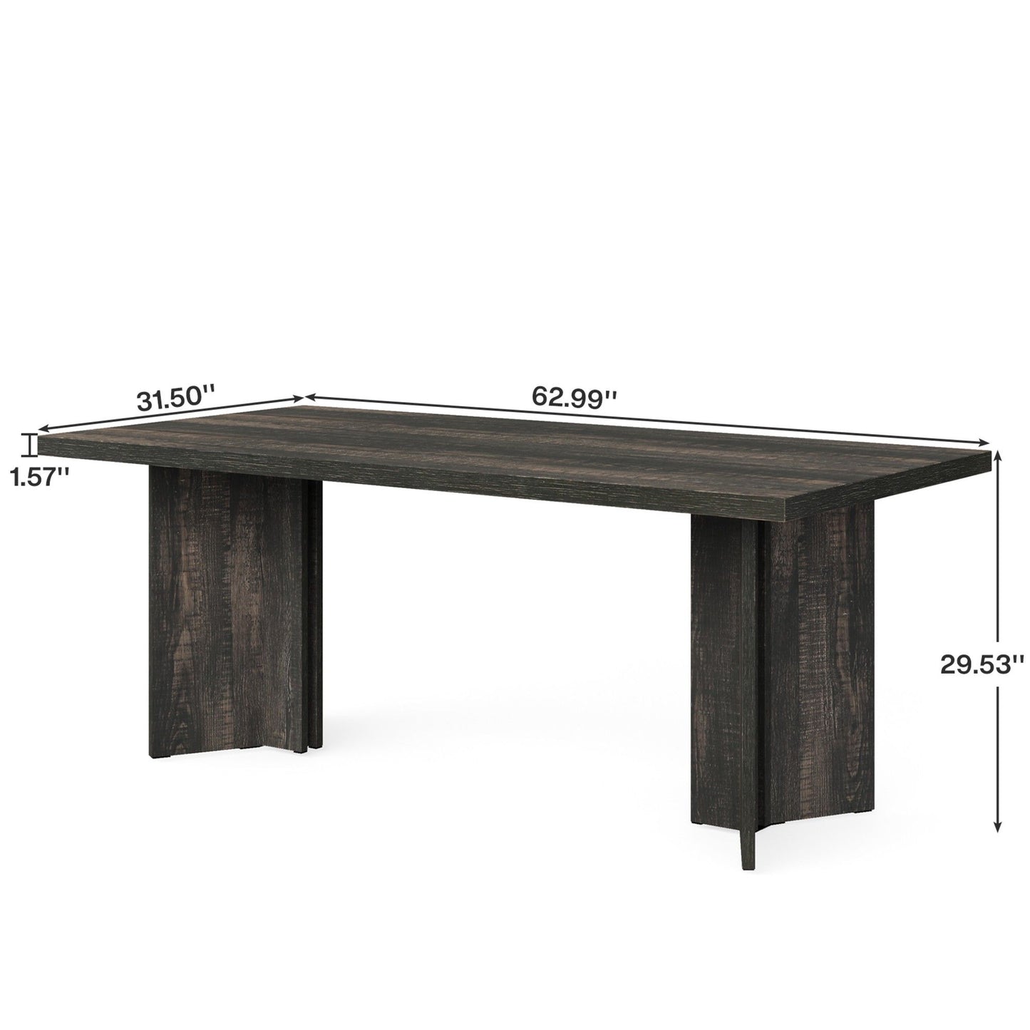 Dining Table For 4 - 6 People, Kitchen Table With Thick Top