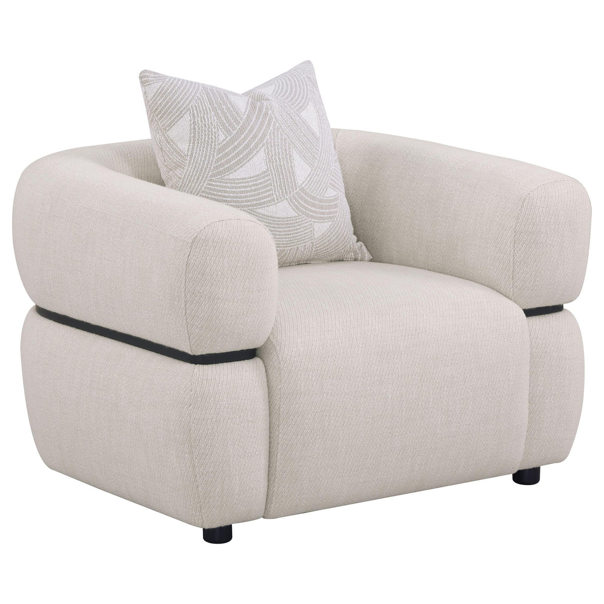 Ramsay - Round Arm Accent Chair - Beige