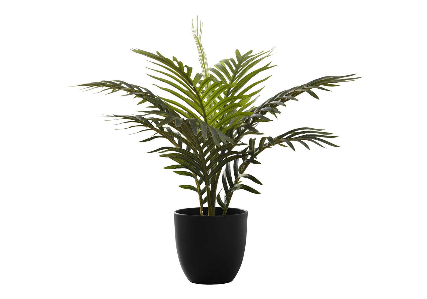 20" Tall, Artificial Plant, Palm, Indoor, Faux, Fake, Table, Greenery, Potted, Real Touch, Decorative - Green / Black