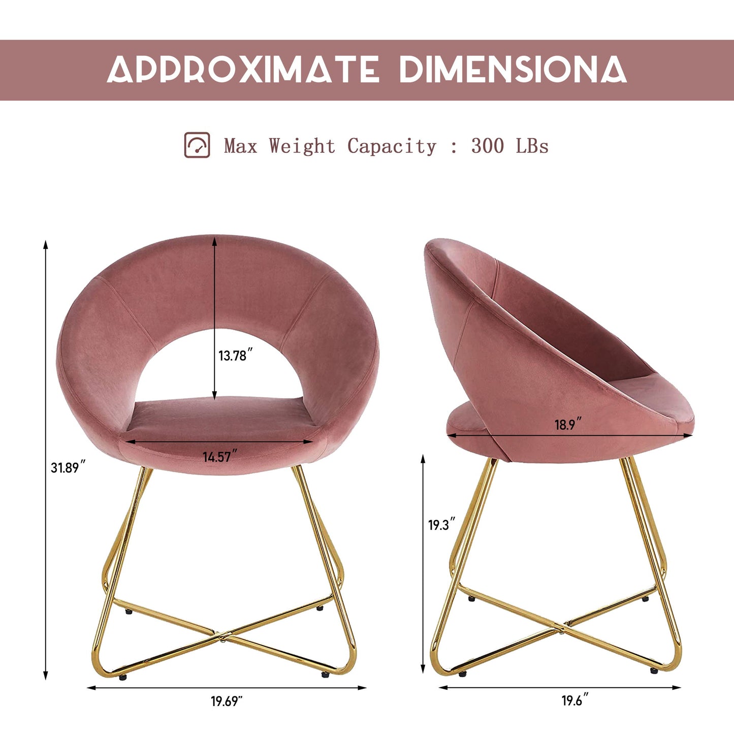 Modern Accent Velvet Lounge Chair