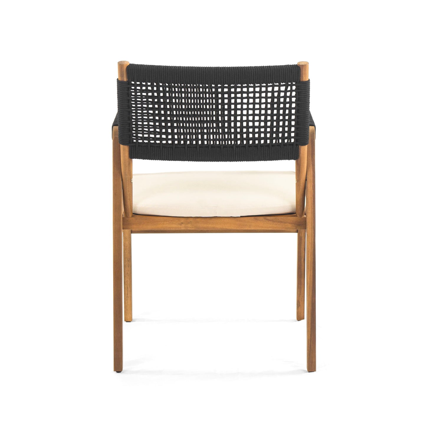 Outdoor Rustic Patio Acacia Bistro Set With Cushions