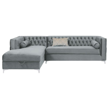 Bellaire - Upholstered Storage Chaise Sectional Sofa - Gray