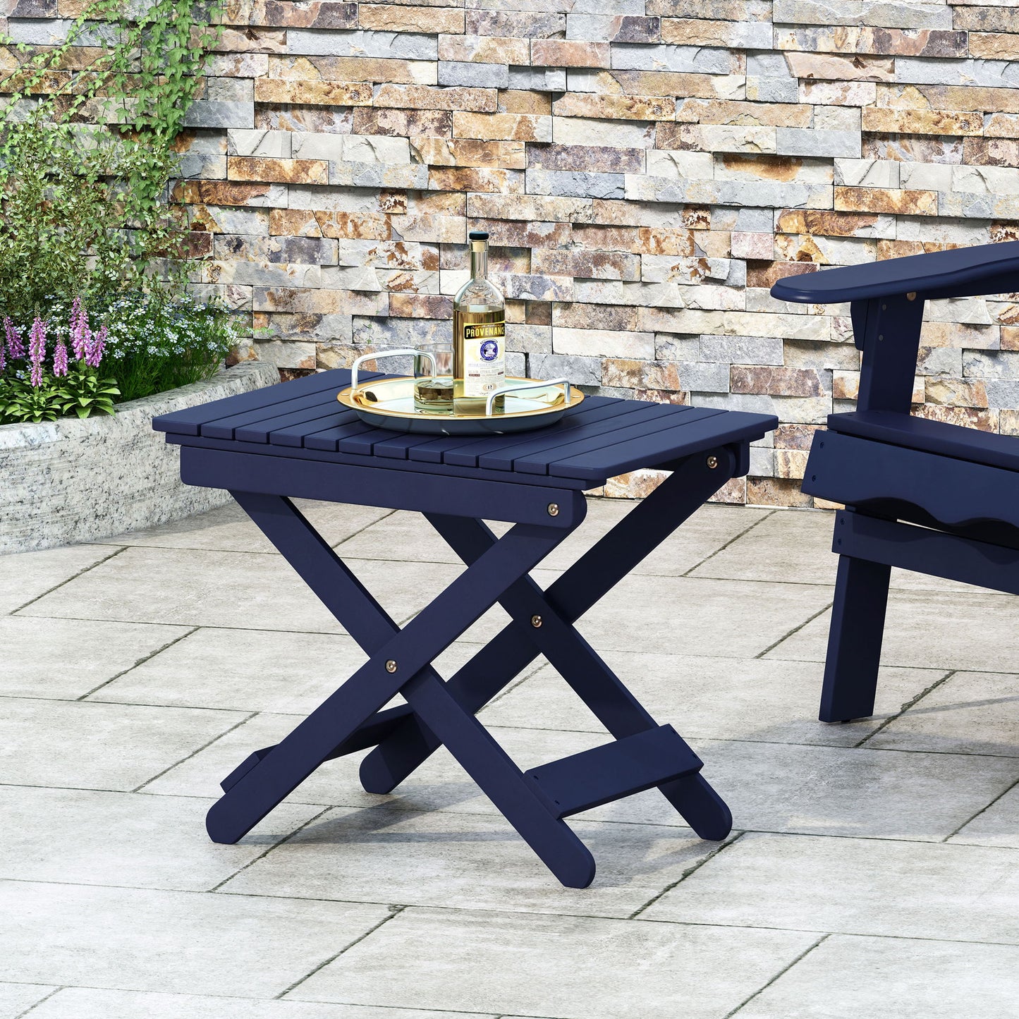 Outdoor Folding Wooden Side Table