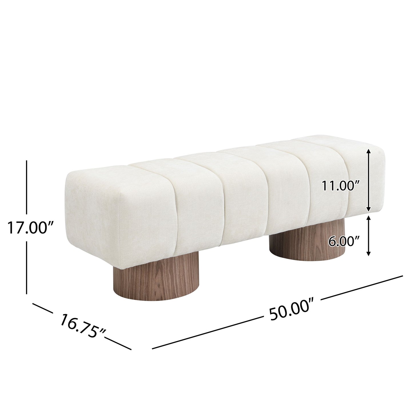 Upholstered Entryway Bench Ottoman