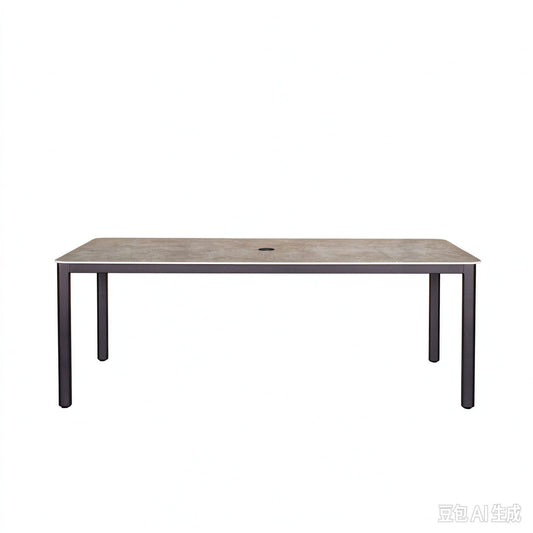 Verona - Dining Outdoor 7 Pieces Set - Dark Espresso / Gray / Off White