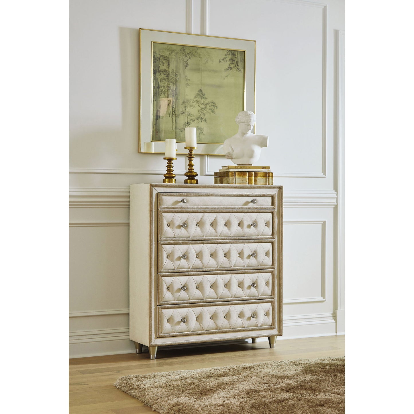 Williams - 5 Drawer Bedroom Chest - Camel