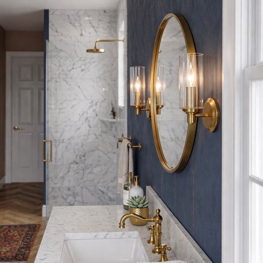 Jardin - Single Light Wall Sconce With Clear Ribbed Satin - Clear / Gold