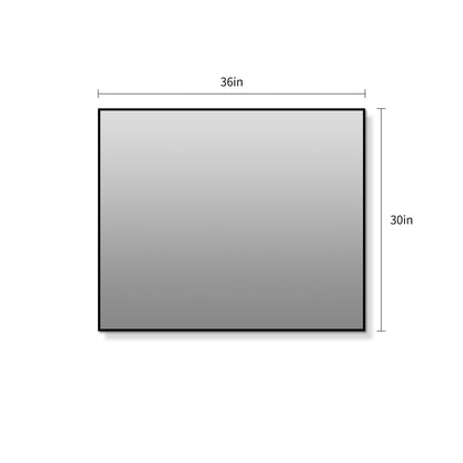 Rectangular Framed Bathroom Wall Mirror, Horizontal Or Vertical Mount