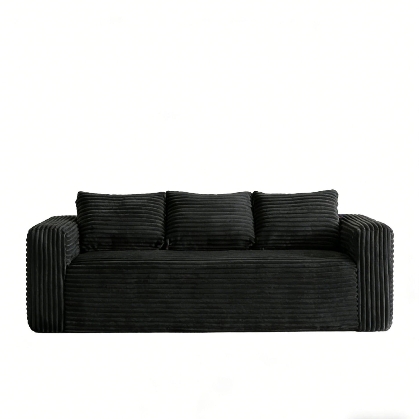 Cloud Loveseat Sofa Couch, Compressed - Black