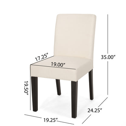 Contemporary Dining Chair With Upholstered Seating And Tapered Legs