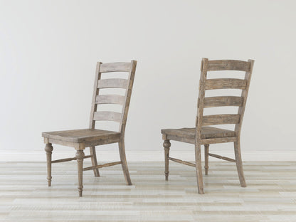 Ludin - Ladderback Dining Chairs, (Set of 2) - Taupe