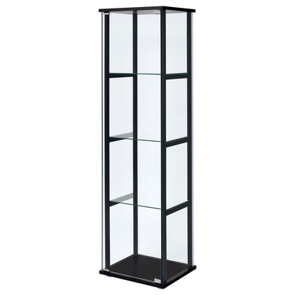 Serena - 4 Shelf Curio Cabinet - Black