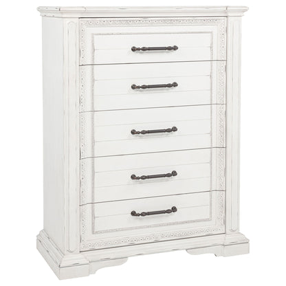 5 Drawer Bedroom Chest Of Drawers - Vintage
