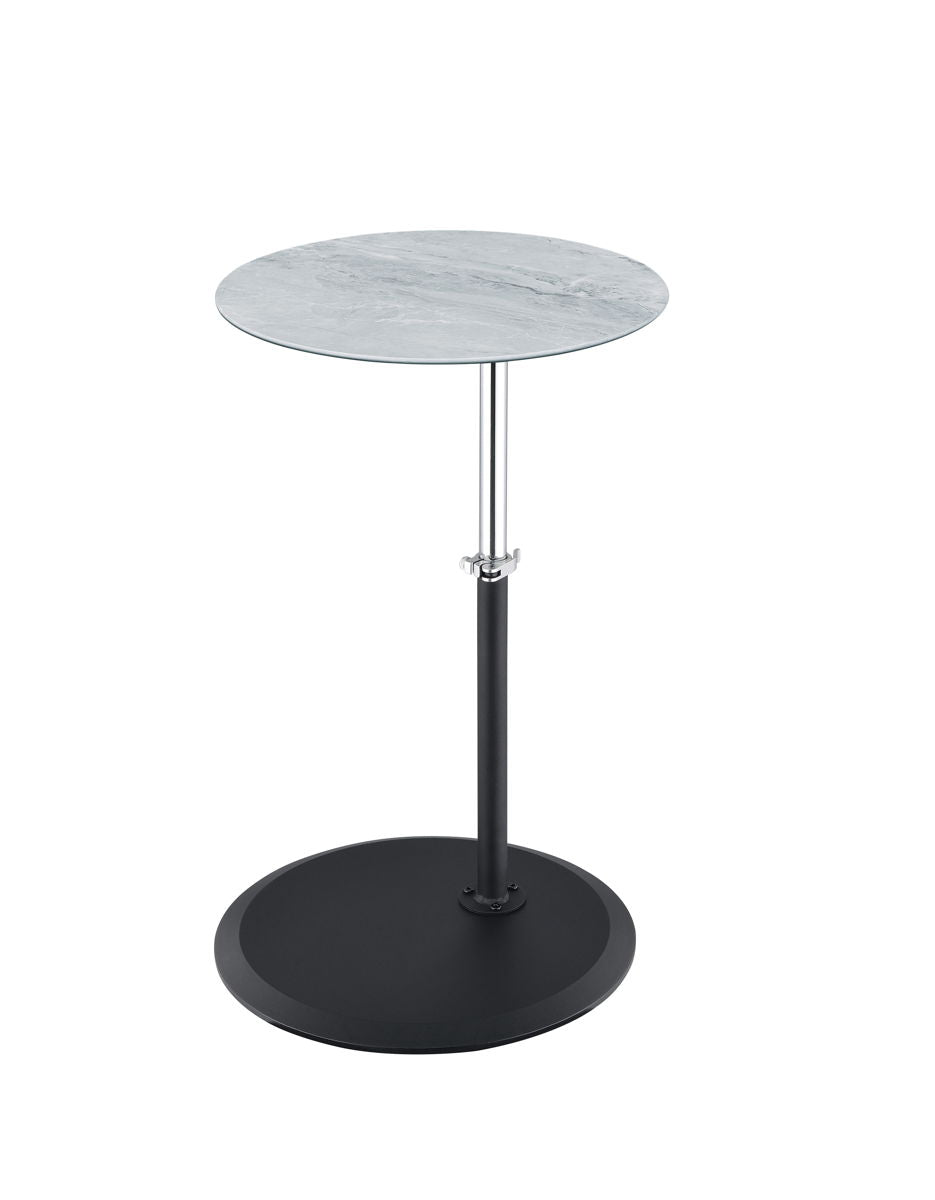 Orbit - 15.5" End Table With Height Adjustable Marble Textured Top