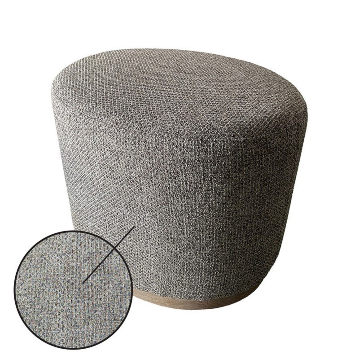 Oval Accent Ottoman - Brown