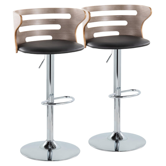 Cosi - Sophisticated Design Adjustable Barstool With Swivel (Set of 2)